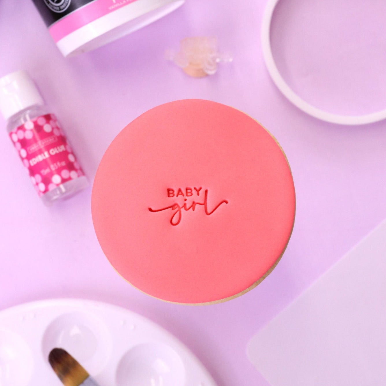Baby Girl Tiny Text Stamp