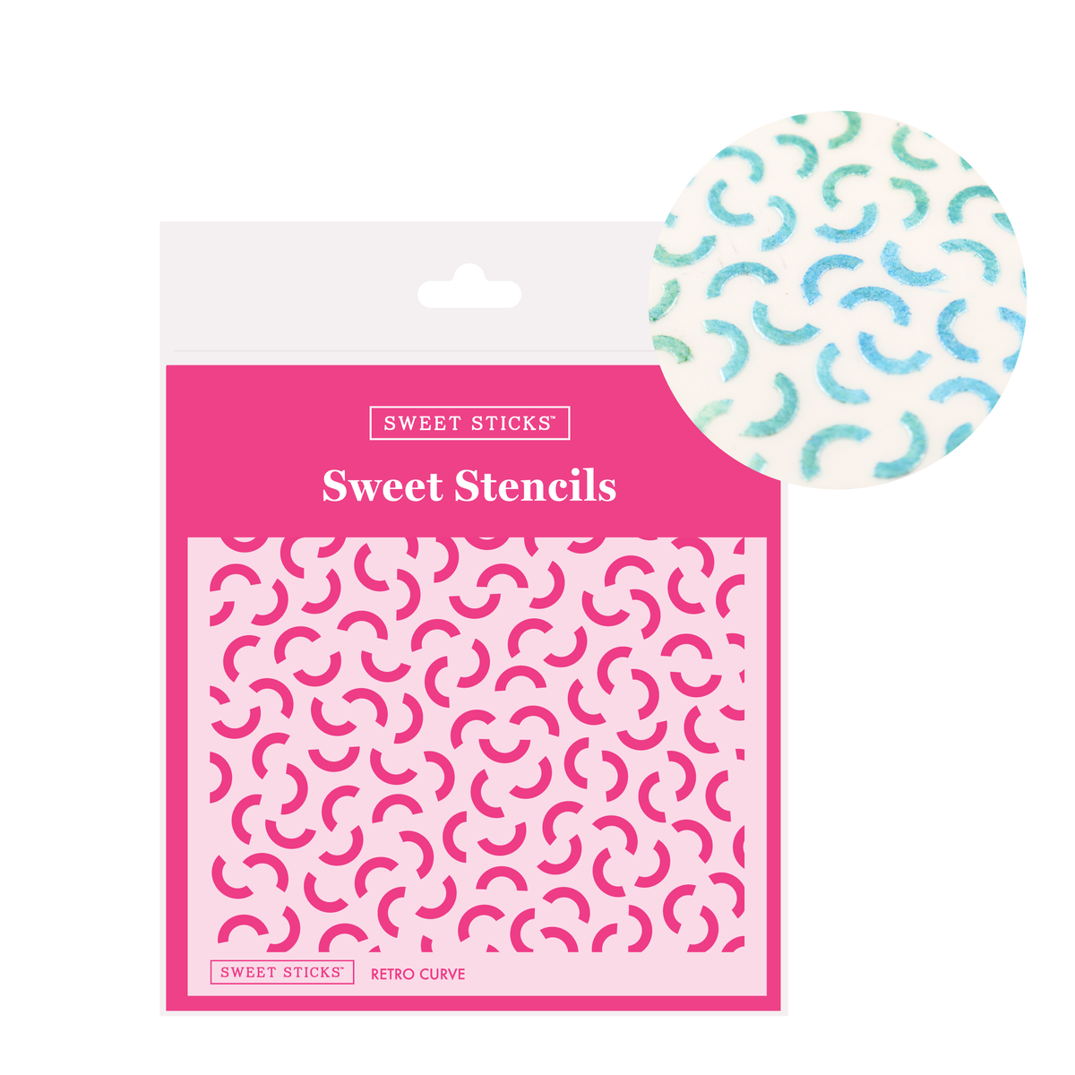 Retro Curve Sweet Stencil — Sweet Sticks